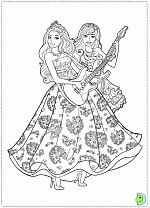 Barbie in the princess and the popstar coloring pages