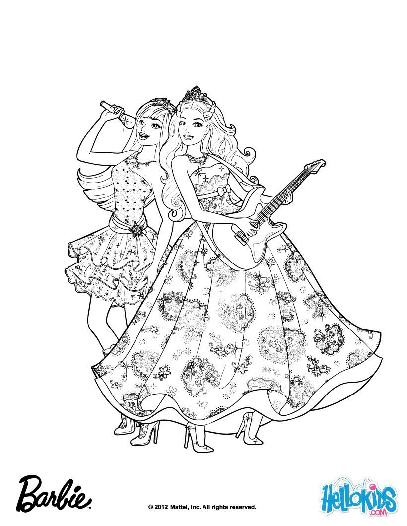Princess tori and keira popstar barbie coloring page more barbie the princess the popstar colorâ barbie desenho pãginas para colorir da disney colorir barbie
