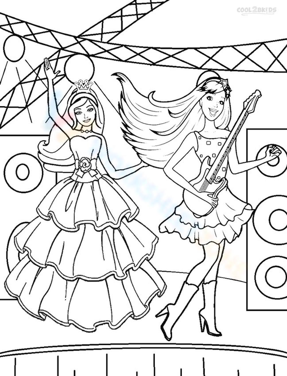 Barbie princess popstar worksheet
