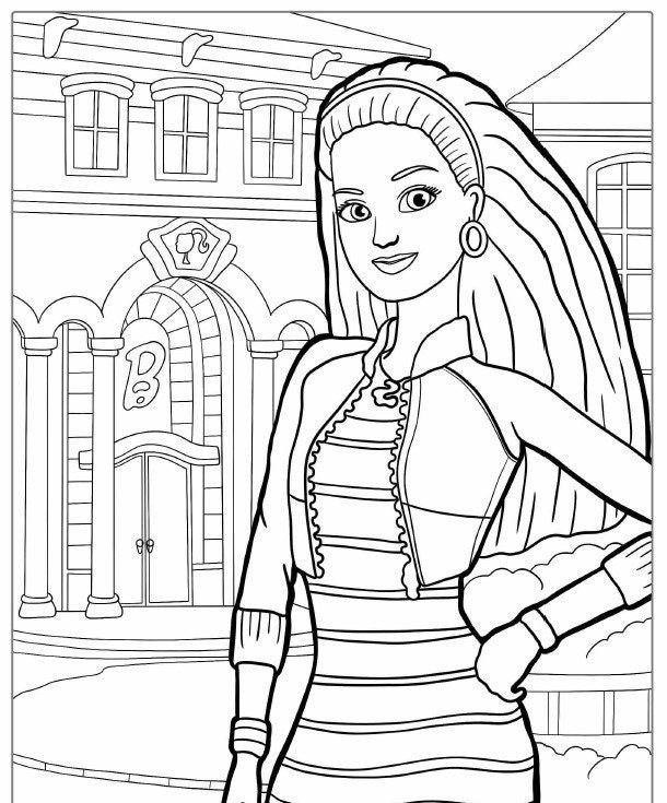 Printable pages barbie coloring book download now