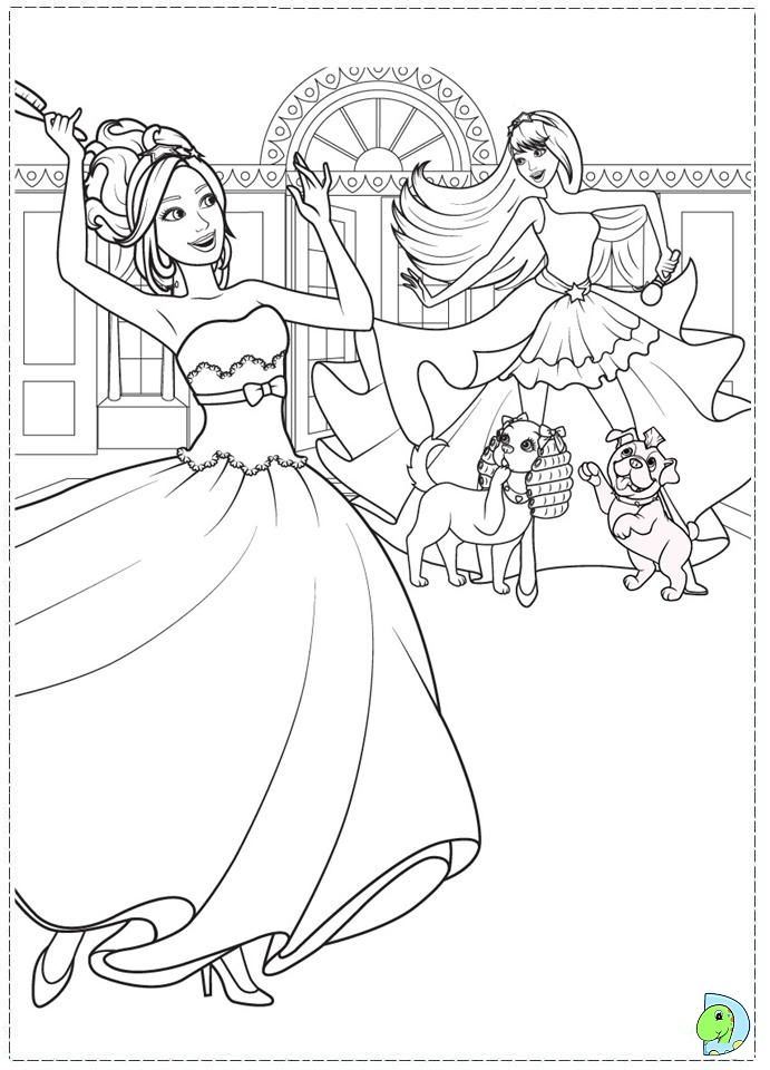 Barbie princess and the popstar coloring pages