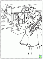 Barbie in the princess and the popstar coloring pages