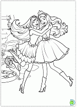 Barbie in the princess and the popstar coloring pages
