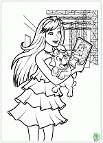 Barbie in the princess and the popstar coloring pages