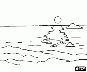 Lorir pãr do sol sobre o mar gratis desenho oceano sol para lorir desenho mar