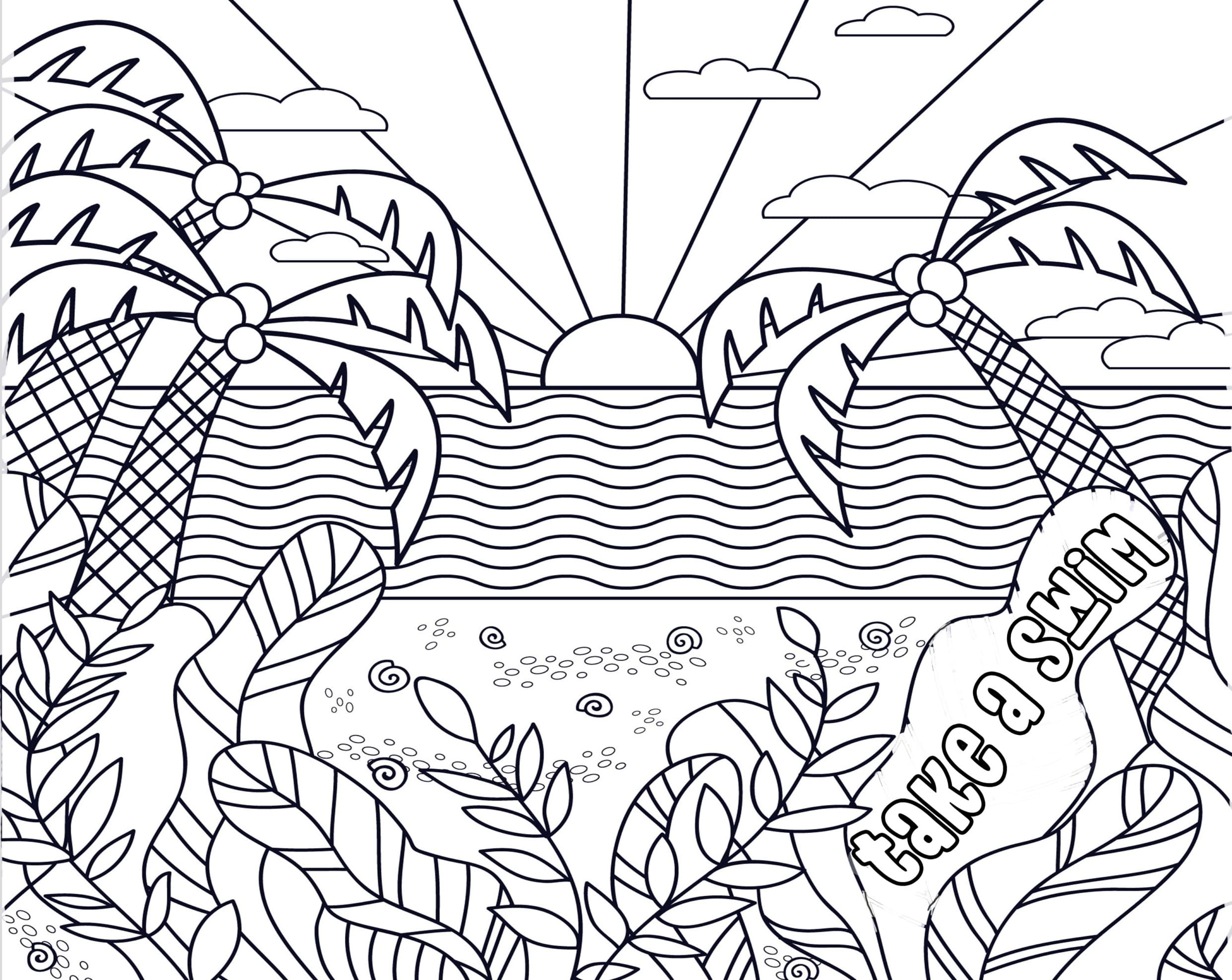 Desenhos de pãr do sol para colorir