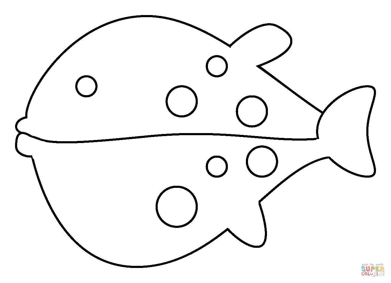 Blowfish emoji coloring page free printable coloring pages