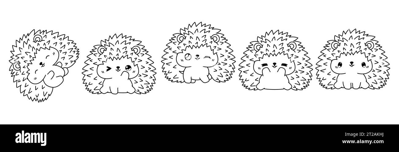 Small hedgehog stock vector images