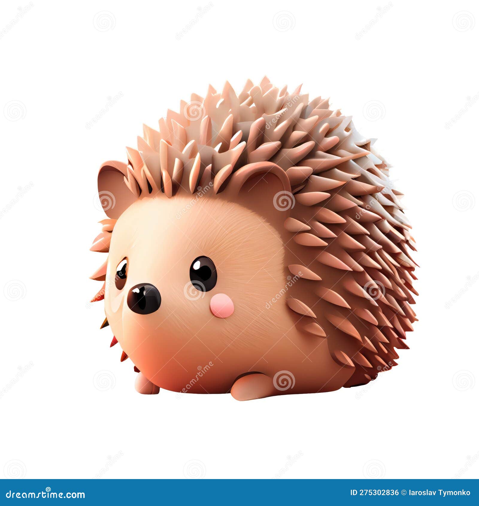 D cute cartoon cute animal hedgehog kawaii autumn illustration isolated background transparent png generative ai stock illustration