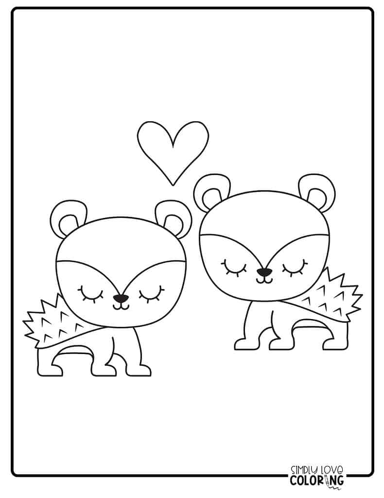 Porcupine coloring pages free pdf printables