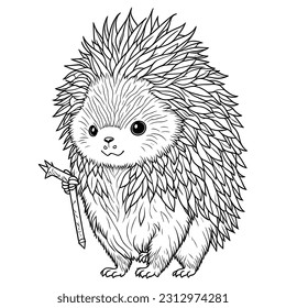 Thousand color porcupine royalty