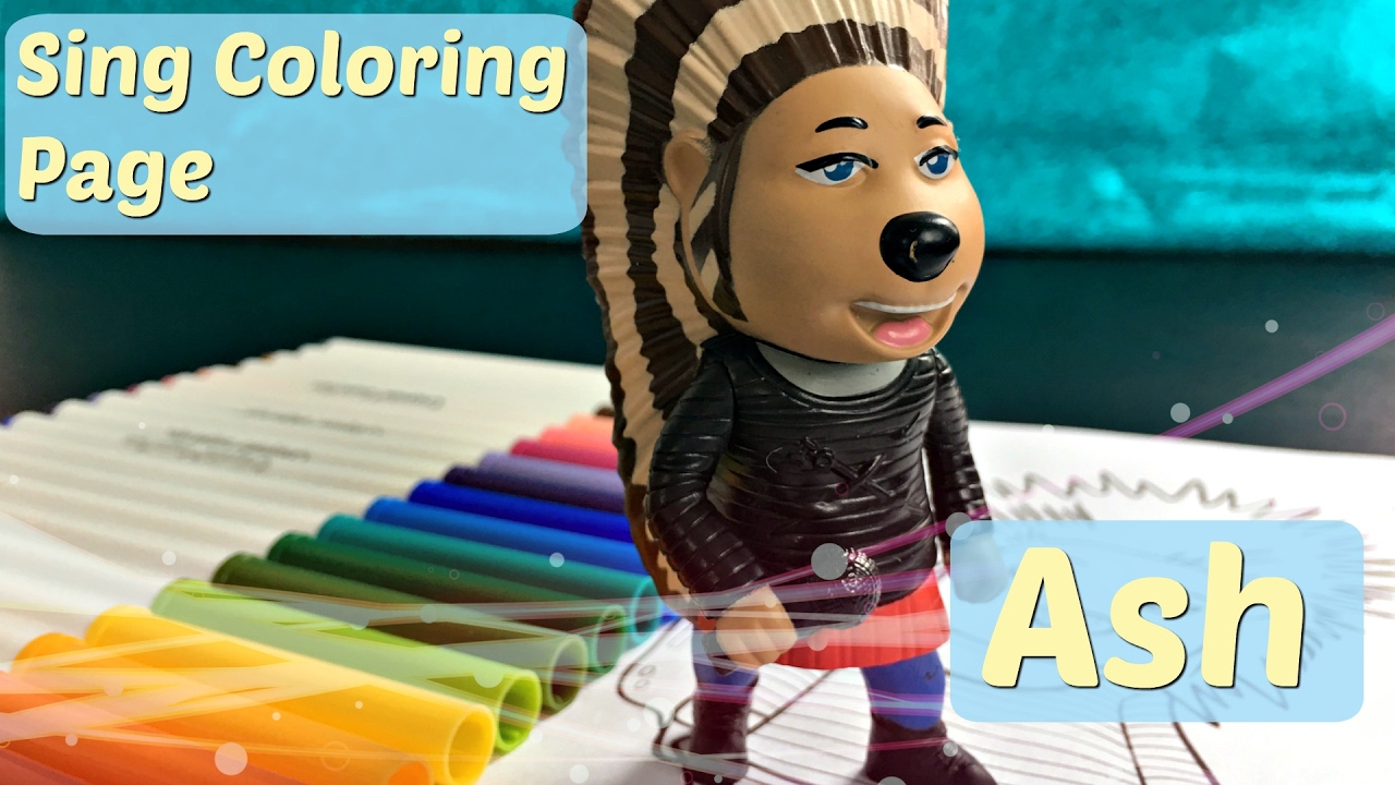 Sing movie coloring page