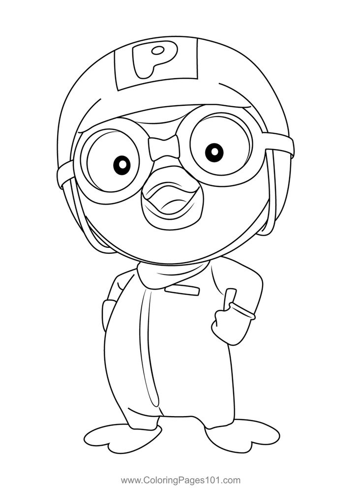 Pororo style coloring page penguin coloring pages coloring pages penguin coloring
