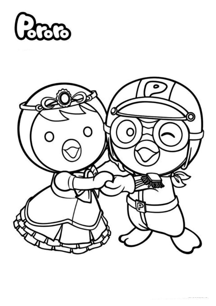 Pororo coloring book cartoon coloring pages coloring sheets for kids anime drawings boy