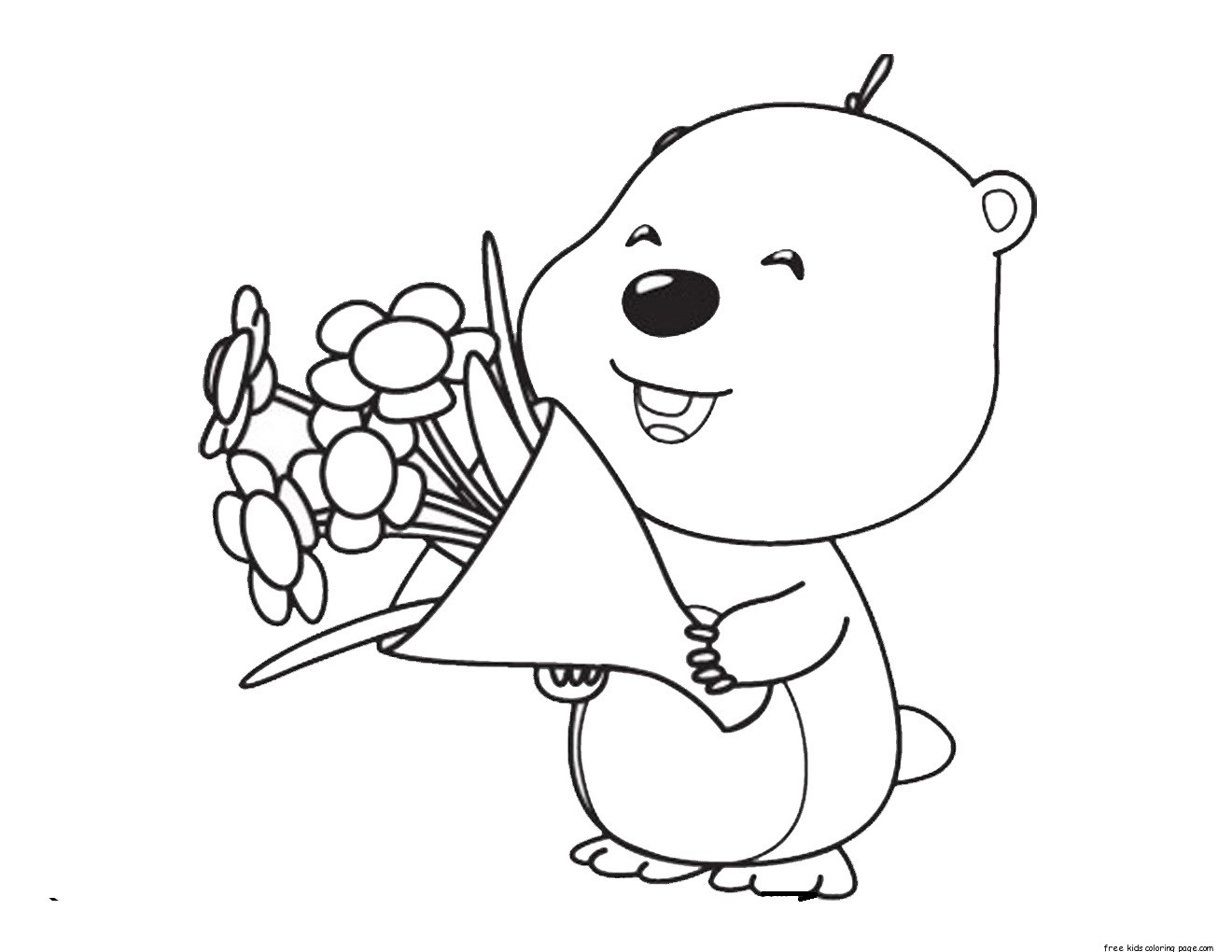 Printable pororo the little penguin loopy coloring pages for kids
