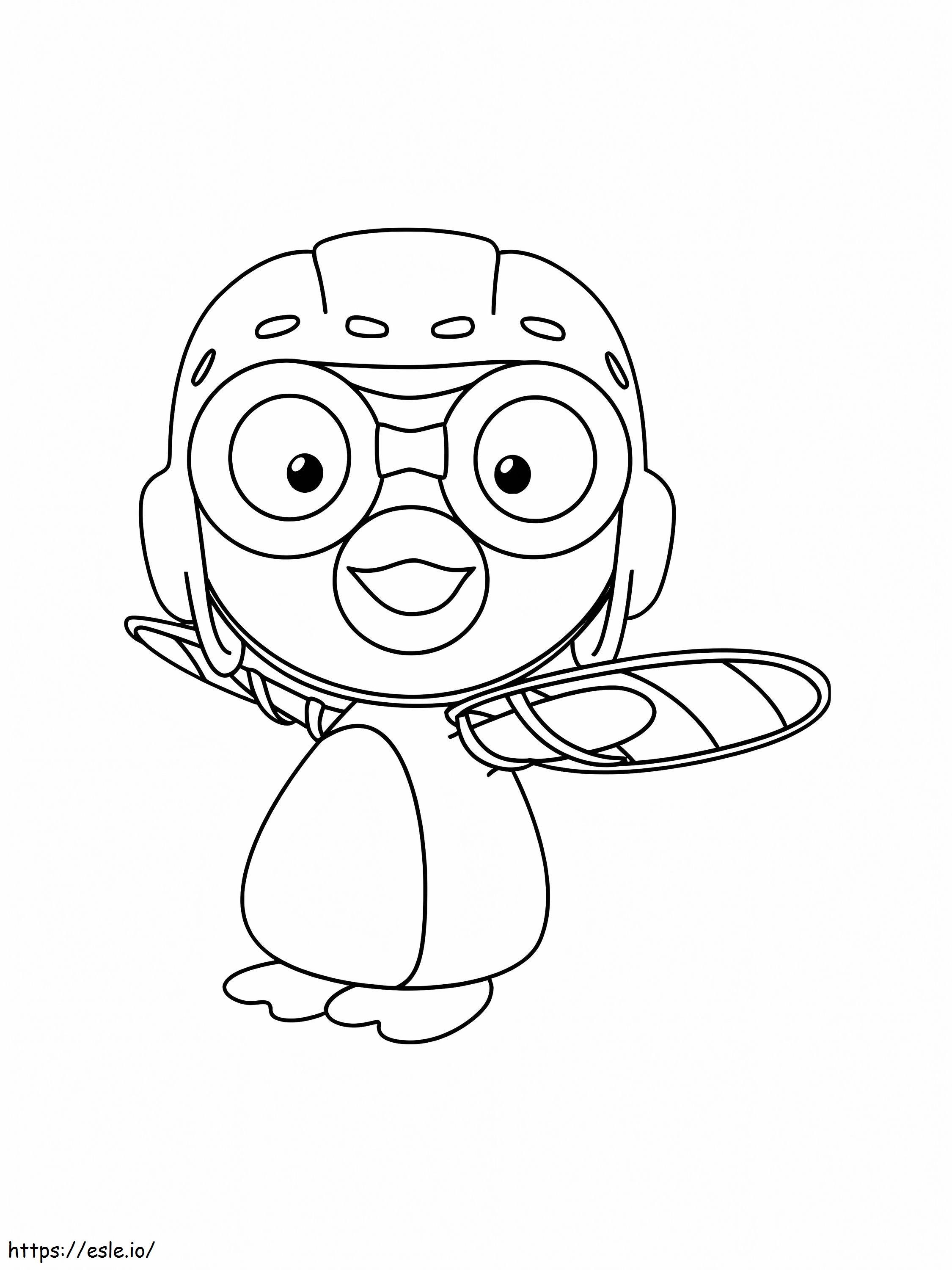 Pororo simple coloring page