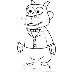 Pororo the little penguin connect the dots worksheets printable for kids