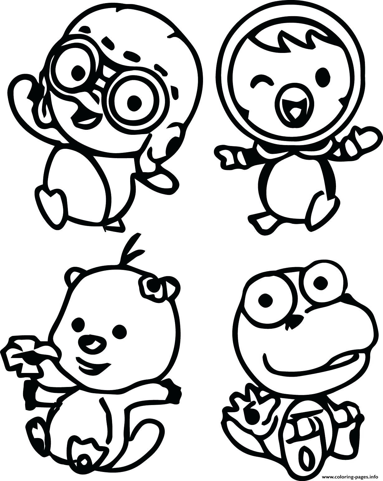 Pororo crong petty loopy beaver coloring page printable