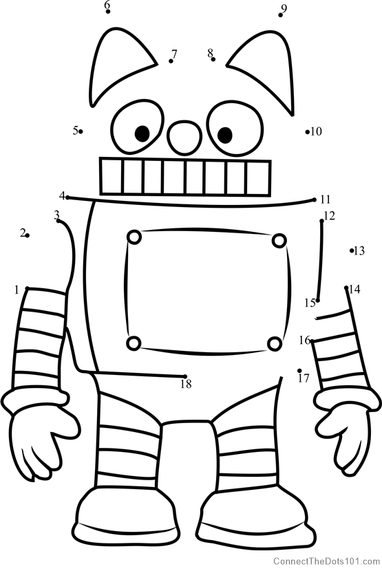Rody pororo the little penguin dot to dot printable worksheet
