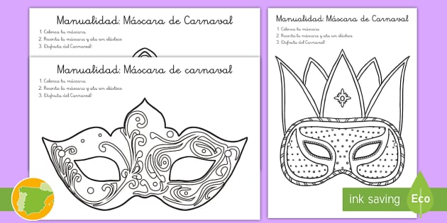 Manualidad de mãsra de rnaval teacher made