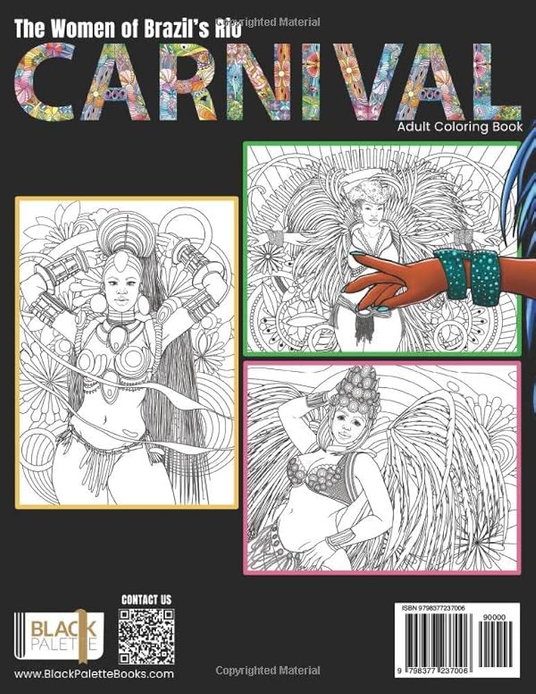 The women of brazils rio carnival adult coloring book palette black libros