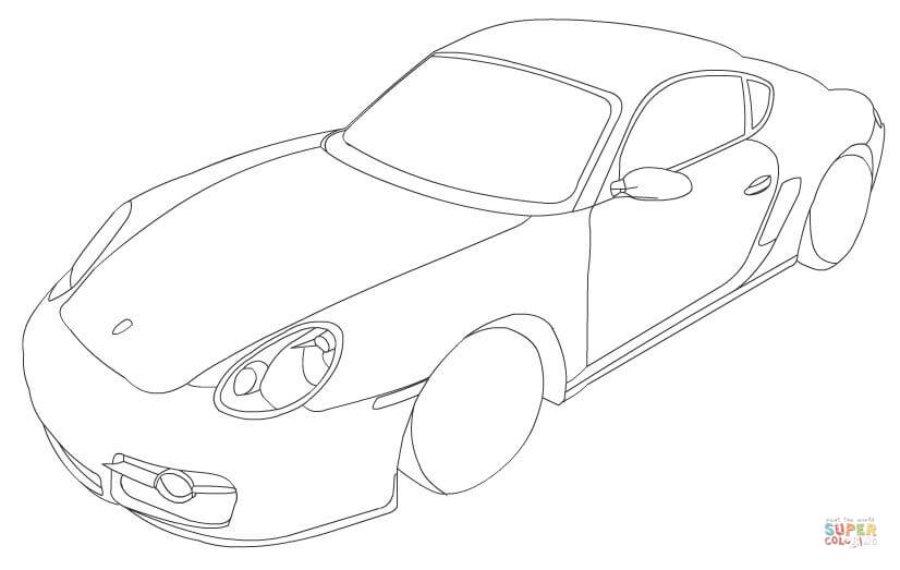 Porsche coloring page free printable coloring pages