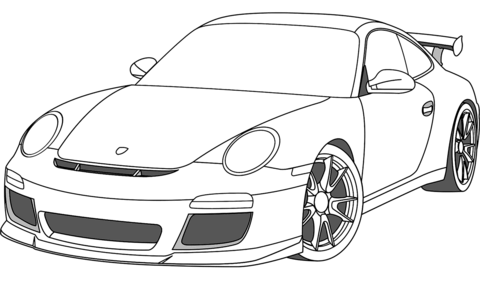 Porsche coloring page free printable coloring pages