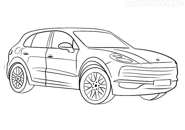 Porsche cayenne coloring page
