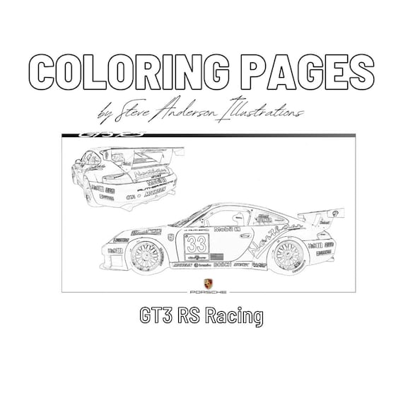Gt rs racing coloring page
