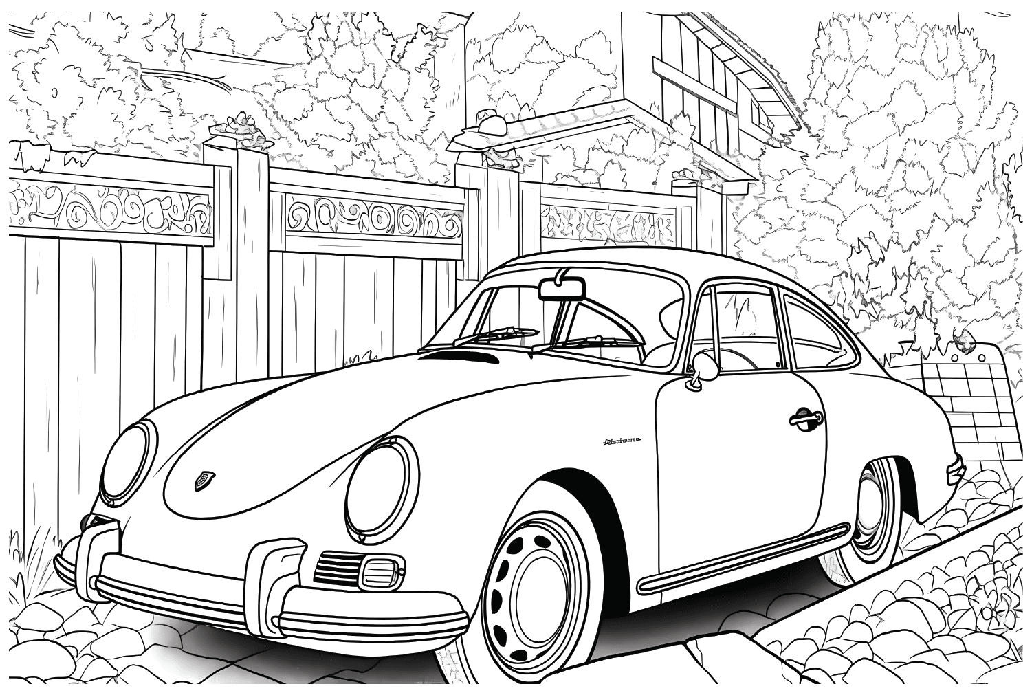 Porsche coloring pages