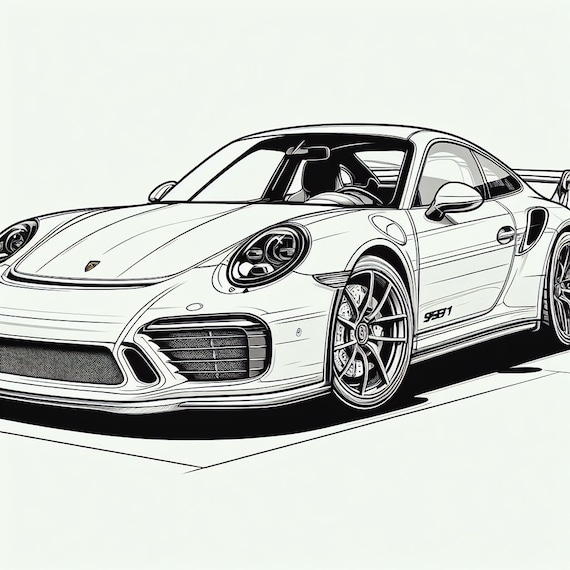 Porsche coloring pages