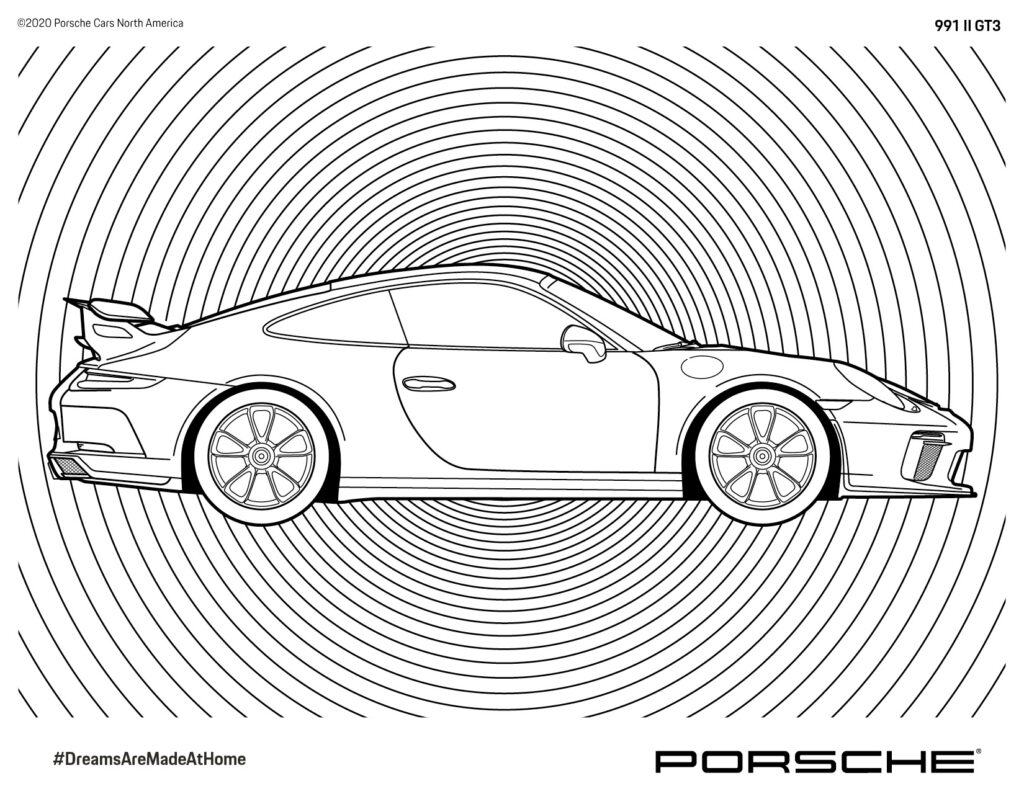 Porsche coloring pages to weather the pandemic