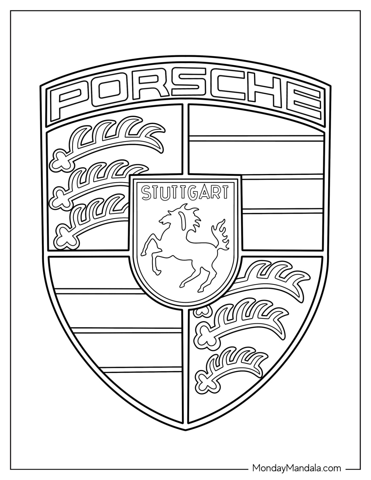 Porsche coloring pages free pdf printables