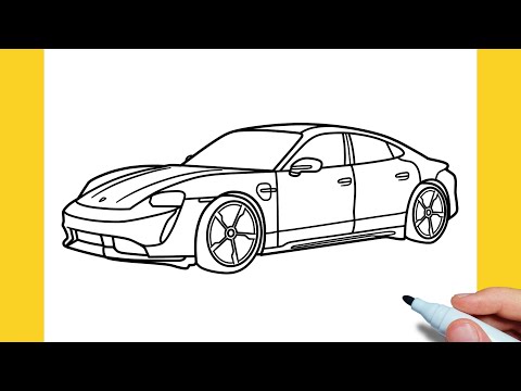 How to draw a porsche taycan turbo s easy drawing porsche mission e concept car