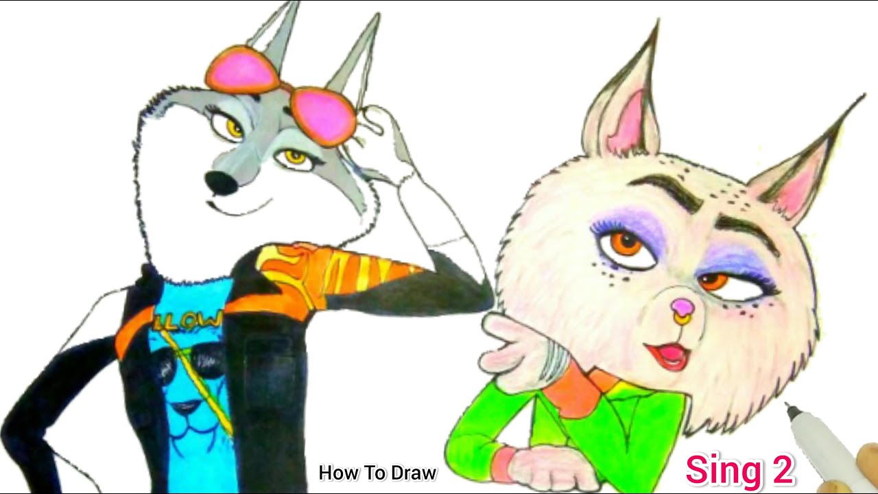 Watch sing movie sing new characters how to draw sing characters