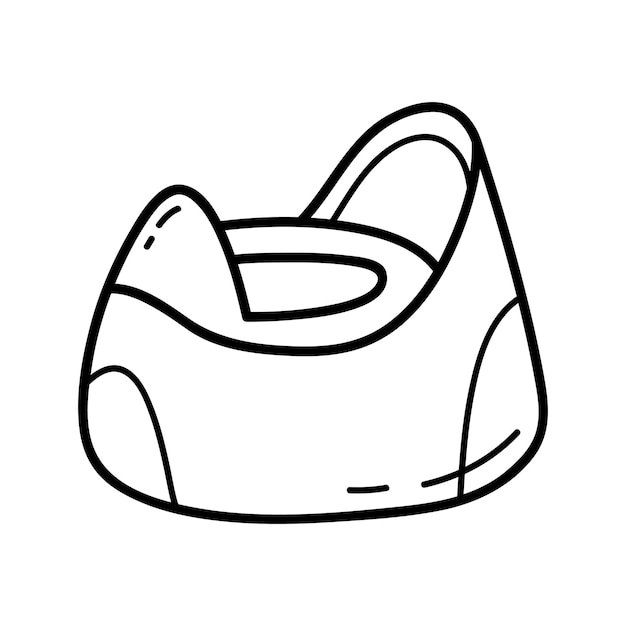 Premium vector coloring page with doodle potty