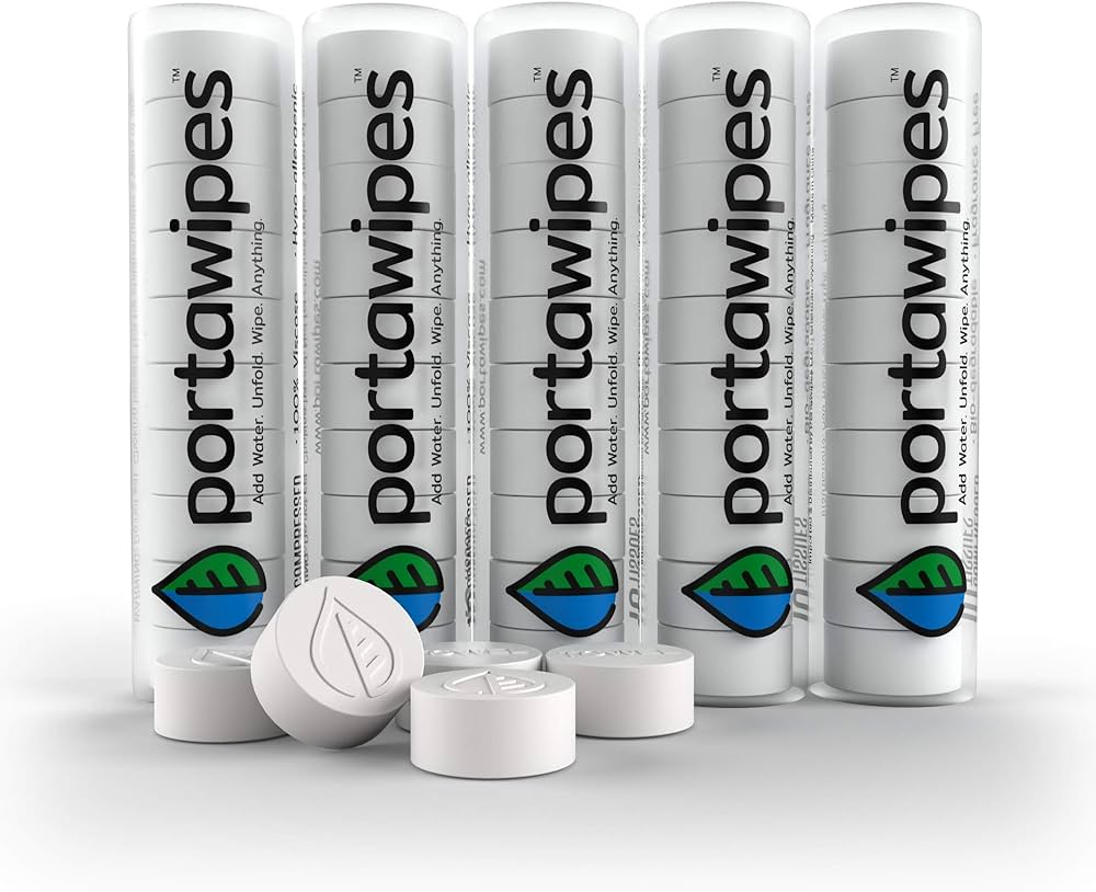 Portawipes coin tissues pack with carrying cases toilet paper tablets pressed towels expandable wipes soft odor free health household