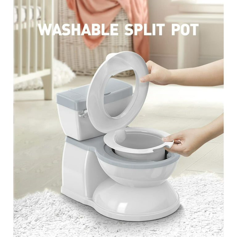 Babybond baby potty training toilet with realistic flushing sound feel like an adult toilet removable pot storage tank and toilet paper holder for aged