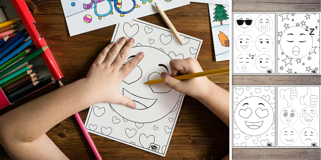 Ð ð emoji louring pages printable