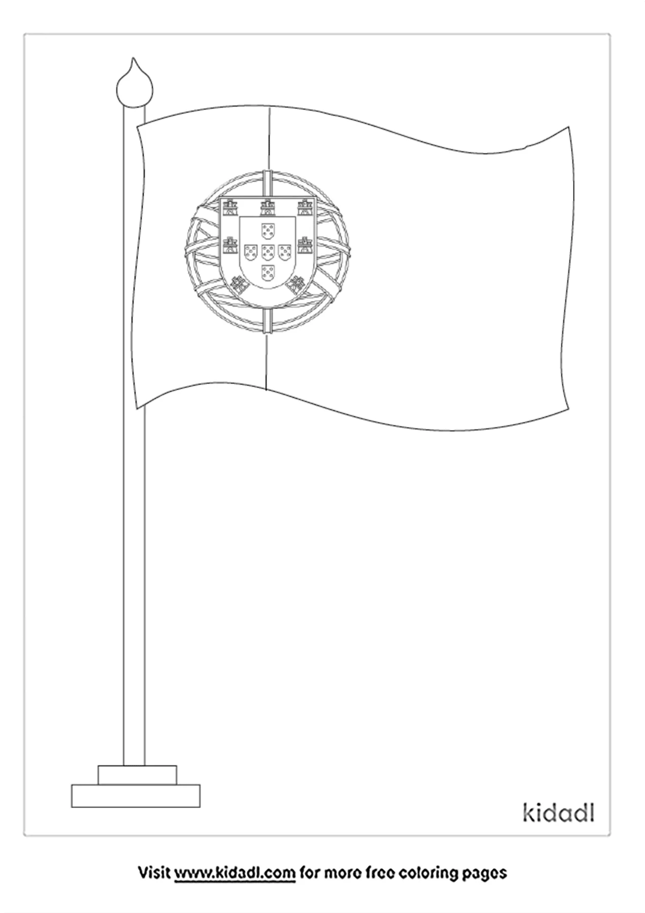 Free portugal flag coloring page coloring page printables