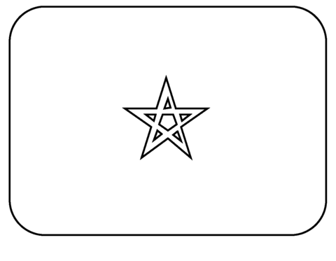 Flag of morocco emoji coloring page free printable coloring pages