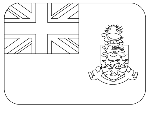 Flag of cayman islands emoji coloring page free printable coloring pages