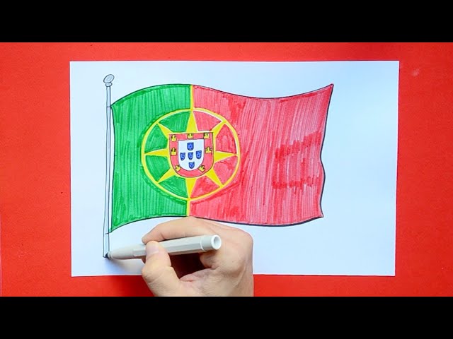 How to draw the national flag of portugal