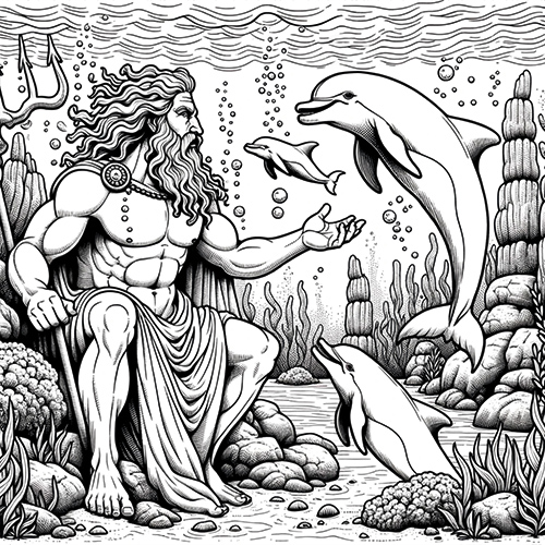 Poseidon coloring printouts â greek gods goddesses