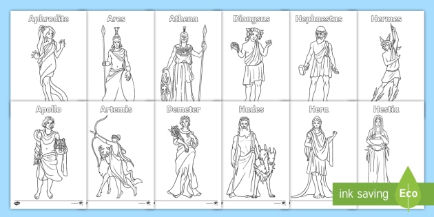Greek gods louring pages teacher made