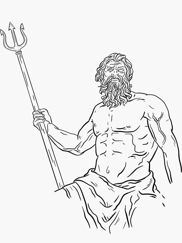 Poseidon sticker for sale by papijoe