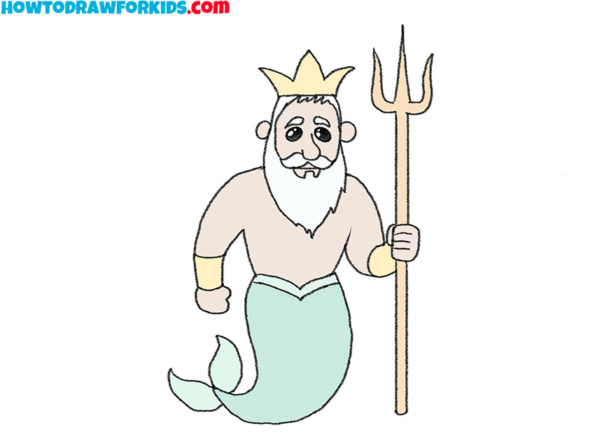 How to draw poseidon