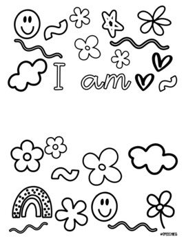 Positive affirmation coloring page coloring page by speechie q