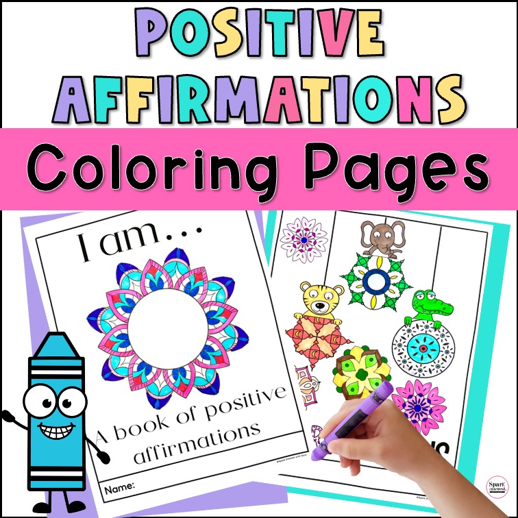 Positive affirmations coloring pages