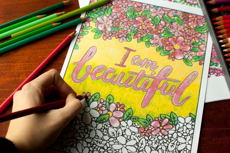 Cancer loring book cancer positive affirmation